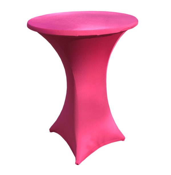 Housse table mange debout stretch rose | Le Vaisselier, Location de vaisselle