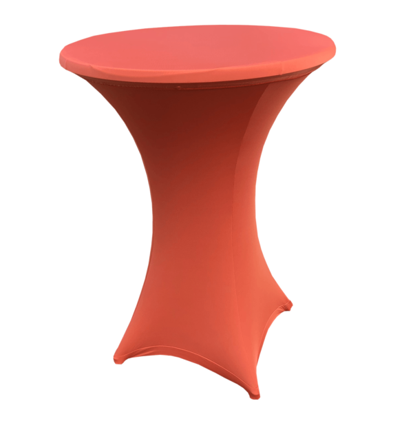 Housse table mange debout stretch orange | Le Vaisselier, Location de vaisselle