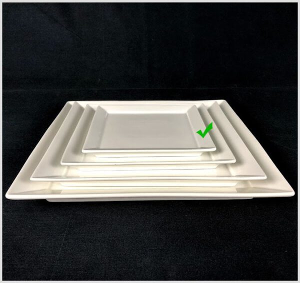 Assiette carrée 15 cm | Le Vaisselier, Location de vaisselle