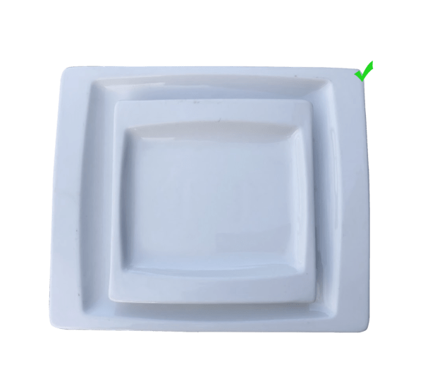 Assiette rectangulaire Fuente 28cm/24cm | Le Vaisselier, Location de vaisselle